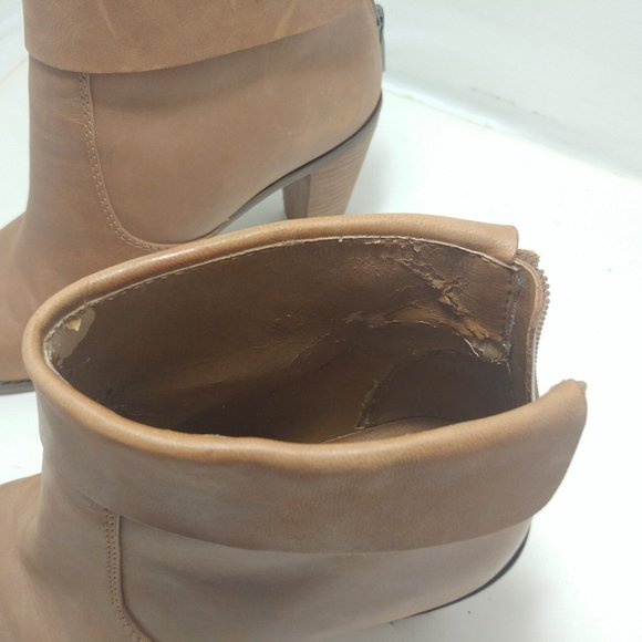 Lucky Brand Brown Leather Nycott Ankle Boots Size 7m - Picture 6 of 9